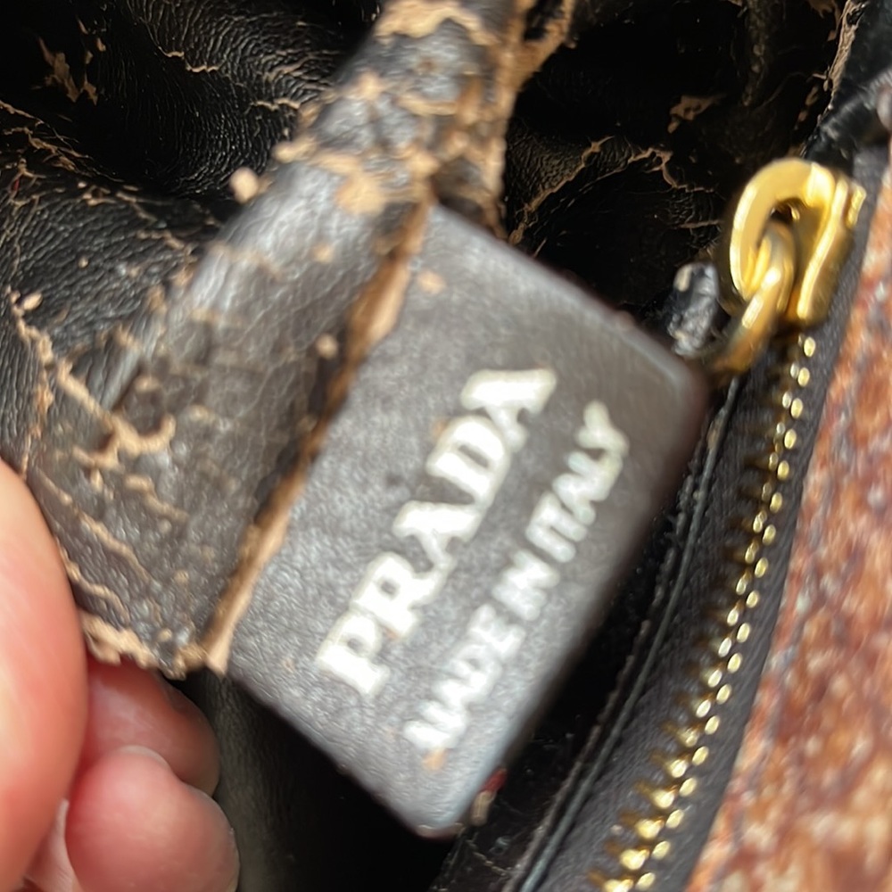 Prada Python Snake Pattern Large Leather Tote Bag - Picture 12 of 17
